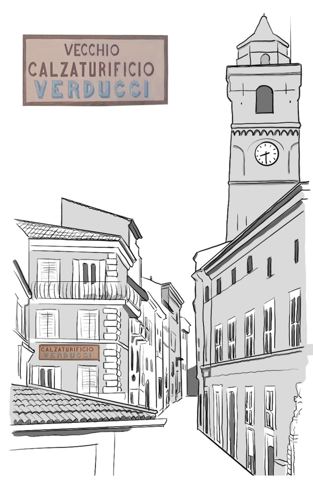 Illustrazione del Vecchio Calzaturificio Verducci a Montegranaro